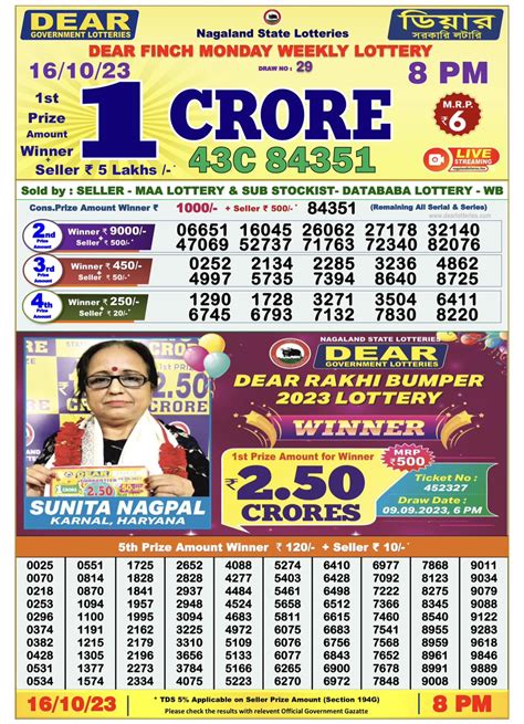 lottery sambad 16 tarik old